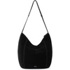 image:imageThe Sak Sequoia Hobo Bag  Premium Large Leather Womens Handbag for Everyday amp Travel  Durable Purse With Zipper PocketBlack Suede Terra Stitch