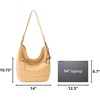 image:imageThe Sak Sequoia Hobo Bag  Premium Large Leather Womens Handbag for Everyday amp Travel  Durable Purse With Zipper PocketButtercup