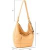 image:imageThe Sak Sequoia Hobo Bag  Premium Large Leather Womens Handbag for Everyday amp Travel  Durable Purse With Zipper PocketButtercup