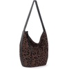 image:imageThe Sak Sequoia Hobo Bag  Premium Large Leather Womens Handbag for Everyday amp Travel  Durable Purse With Zipper PocketLeopard Suede