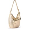image:imageThe Sak Sequoia Hobo Bag  Premium Large Leather Womens Handbag for Everyday amp Travel  Durable Purse With Zipper PocketLight Gold