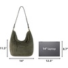 image:imageThe Sak Sequoia Hobo Bag  Premium Large Leather Womens Handbag for Everyday amp Travel  Durable Purse With Zipper PocketMoss Suede