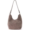 image:imageThe Sak Sequoia Hobo Bag  Premium Large Leather Womens Handbag for Everyday amp Travel  Durable Purse With Zipper PocketMushroom Suede