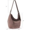 image:imageThe Sak Sequoia Hobo Bag  Premium Large Leather Womens Handbag for Everyday amp Travel  Durable Purse With Zipper PocketMushroom Suede