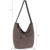 image:imageThe Sak Sequoia Hobo Bag  Premium Large Leather Womens Handbag for Everyday amp Travel  Durable Purse With Zipper PocketMushroom Suede Blanket Stitch