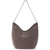 image:imageThe Sak Sequoia Hobo Bag  Premium Large Leather Womens Handbag for Everyday amp Travel  Durable Purse With Zipper PocketMushroom Suede Blanket Stitch