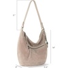 image:imageThe Sak Sequoia Hobo Bag  Premium Large Leather Womens Handbag for Everyday amp Travel  Durable Purse With Zipper PocketSand Suede