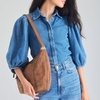 image:imageThe Sak Sequoia Hobo Bag  Premium Large Leather Womens Handbag for Everyday amp Travel  Durable Purse With Zipper PocketTobacco Suede Banket Stitch
