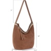image:imageThe Sak Sequoia Hobo Bag  Premium Large Leather Womens Handbag for Everyday amp Travel  Durable Purse With Zipper PocketTobacco Suede Banket Stitch