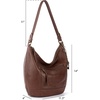 image:imageThe Sak Sequoia Hobo Bag  Premium Large Leather Womens Handbag for Everyday amp Travel  Durable Purse With Zipper PocketWhiskey