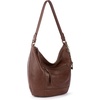 image:imageThe Sak Sequoia Hobo Bag  Premium Large Leather Womens Handbag for Everyday amp Travel  Durable Purse With Zipper PocketWhiskey
