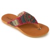 image:imageThe Sak Shana Thong Sandal in Crochet Slip On EntryGypsy Stripe With Tobacco Batik