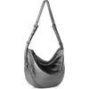image:imageThe Sak Tess Crescent Shoulder Bag  Premium Womens Handbag for Everyday amp Travel  Adjustable Strap with Zipper ClosureGunmetal