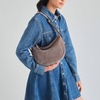 image:imageThe Sak Tess Crescent Shoulder Bag  Premium Womens Handbag for Everyday amp Travel  Adjustable Strap with Zipper ClosureMushroom Suede