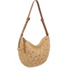 image:imageThe Sak Tess Crescent Shoulder Bag  Premium Womens Handbag for Everyday amp Travel  Adjustable Strap with Zipper ClosureNatural Primrose Straw