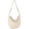 image:imageThe Sak Tess Crescent Shoulder Bag  Premium Womens Handbag for Everyday amp Travel  Adjustable Strap with Zipper ClosureStone
