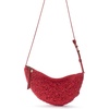 image:imageThe Sak Tess Crochet Crescent Shoulder Bag  Premium Womens Handbag for Everyday amp Travel  Adjustable Strap with Zipper Closure  Scarlet Primrose Straw