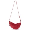 image:imageThe Sak Tess Crochet Crescent Shoulder Bag  Premium Womens Handbag for Everyday amp Travel  Adjustable Strap with Zipper Closure  Scarlet Primrose Straw