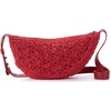 image:imageThe Sak Tess Crochet Crescent Shoulder Bag  Premium Womens Handbag for Everyday amp Travel  Adjustable Strap with Zipper Closure  Scarlet Primrose Straw