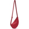 image:imageThe Sak Tess Crochet Crescent Shoulder Bag  Premium Womens Handbag for Everyday amp Travel  Adjustable Strap with Zipper Closure  Scarlet Primrose Straw