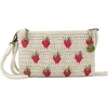 image:imageThe Sak Vita Small Crochet Wristlet Purse  Hand Crochet Womens Clutch for Everyday amp Travel  Mini Handbag With Card Slots Zipper Closure amp Pockets  Natural Strawberries