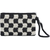 image:imageThe Sak Vita Small Crochet Wristlet PurseBlack Check