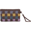 image:imageThe Sak Vita Small Crochet Wristlet PurseBrown Check