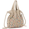 image:imageThe Sak Womens Glenna Drawstring Mini CrossbodyEcru Multi Beads