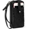 image:imageThe Sak Womens Silverlake NS Smartphone CrossbodyBlack Leaf Embossed