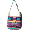 image:imageThe Sak Back to Bali 120 Hobo in Crochet Large Shoulder Purse with Single Strap Aqua Multi Ragam