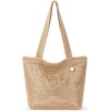 image:imageThe Sak Casual Classics Tote Bag  Hand Crochet Womans Purse For Everyday Travel Beach Bag  Handbag With Shoulder StrapsBamboo WGold
