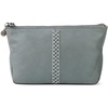 image:imageThe Sak Essential Medium Pouch in Leather Travel Bag with Zipper Closure Denim Crochet