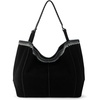 Black Suede Blanket Stitch
