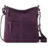 image:imageThe Sak Lucia Leather Crossbody Purse  Premium Leather Womens Handbag for Everyday amp Travel  Cross Body Bag With ZipperAubergine Suede