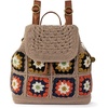 image:imageThe Sak Sayulita Backpack  Hand Crochet Womens Backpack for Everyday amp Travel  Daypack With Adjustable amp Removable StrapsSand Neutral Patch