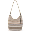 image:imageThe Sak Sequoia Hobo Bag  Hand Crochet Large Womens Purse for Everyday amp Travel  Durable Handbag amp Tote With Zipper PocketSand Stripe