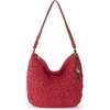 image:imageThe Sak Sequoia Hobo Bag  Hand Crochet Large Womens Purse for Everyday amp Travel  Durable Handbag amp Tote With Zipper PocketScarlet Primrose Straw