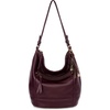 image:imageThe Sak Sequoia Hobo Bag  Premium Large Leather Womens Handbag for Everyday amp Travel  Durable Purse With Zipper PocketBlack Cherry