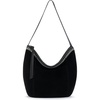 image:imageThe Sak Sequoia Hobo Bag  Premium Large Leather Womens Handbag for Everyday amp Travel  Durable Purse With Zipper PocketBlack Suede Blanket Stitch