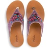 Heather Bali Beads With White Tribal