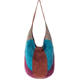 image:imageThe Sak 120 Hobo Bag  Large Womens Purse amp Shoulder Bag  Handbag With Back Zipper Pocket and Magnetic Snap ClosureSuede Multi Patch