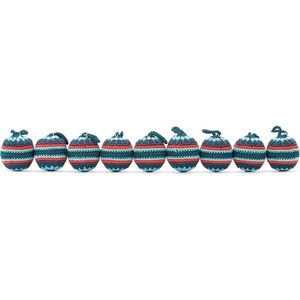 image:imageThe Sak 9 Pack Ornaments in Crochet Granny Multi