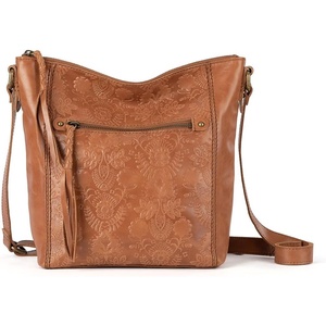 image:imageThe Sak Ashland Crossbody Purse  Womens Leather Handbag For Everyday amp Travel  Cross Body With Adjustable Shoulder StrapTobacco Floral Emboss