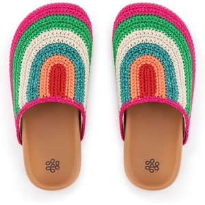 image:imageThe Sak Bolinas Clog for Kids in Crochet and Leather Slip On EntryBeach Stripe
