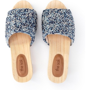 image:imageThe Sak Ella Clog Sandal in Crochet Slip On ShoeBlue Static Shell