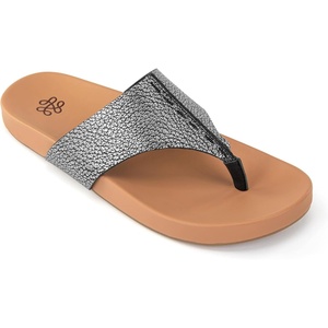 image:imageThe Sak Everly Slide Sandal  Womens Flat Fashion Slides with Soft Cushion Sole  Beach Slip On Sandals For EverydayDark Silver