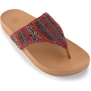 image:imageThe Sak Everly Slide Sandal  Womens Flat Fashion Slides with Soft Cushion Sole  Beach Slip On Sandals For EverydaySunset Stripe