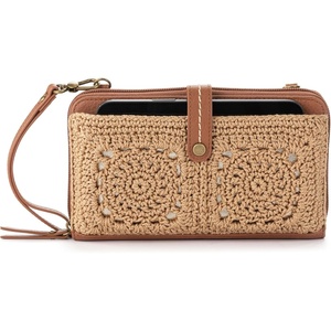 image:imageThe Sak Iris Smartphone Crossbody Purse  Small Womens Cellphone Bag amp Wallet For Everyday Convertible Wristlet With ZipperBamboo Medallion  Crochet