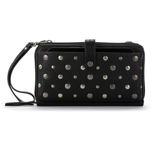 image:imageThe Sak Iris Smartphone Crossbody Purse  Small Womens Cellphone Bag amp Wallet For Everyday Convertible Wristlet With ZipperBlack Stud  Leather