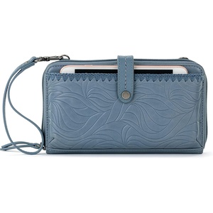 image:imageThe Sak Iris Smartphone Crossbody Purse  Small Womens Cellphone Bag amp Wallet For Everyday Convertible Wristlet With ZipperMaritime Emboss  Leather